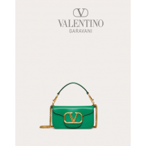 fakes valentino Ottawa Locò Small Shoulder Bag In Calfskin for Woman in Green