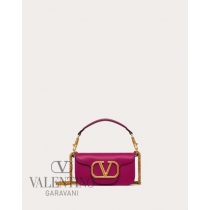 Knockoff valentino Ottawa Locò Small Shoulder Bag In Calfskin for Woman in Rose Violet