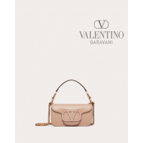 Buy replica Valentino toronto Locò Small Shoulder Bag With Jewel Logo for Woman in Rose Cannelle