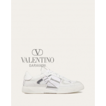 AAA quality fake valentino canada sale Low-top Calfskin Vl7n Sneaker With Bands for Man in White/ice