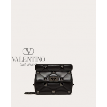 Knockoff valentino Ottawa Medium Roman Stud The Shoulder Bag In Nappa With Chain And Tone-on-tone Studs for Woman in Black