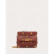 fakes valentino Ottawa Medium Roman Stud The Shoulder Bag In Nappa With Chain for Woman in Gingerbread