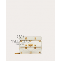 cheap fake valentino canada store Medium Roman Stud The Shoulder Bag In Nappa With Chain for Woman in Ivory