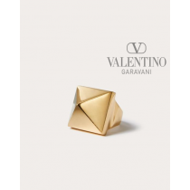 high quality fake valentino canada sale Metal Rockstud Ring for Woman in Gold