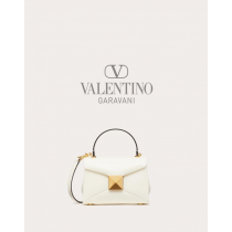 Shop fake valentino yorkdale toronto Mini One Stud Handbag In Nappa for Woman in Ivory