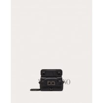 Knock off valentino canada store Mini Roman Stud The Shoulder Bag In Nappa Leather With Chain for Woman in Black