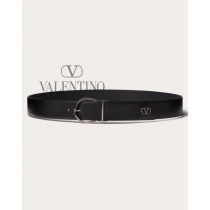 Shop fake valentino yorkdale toronto Mini Vlogo Signature Calfskin Belt 33mm / 1.3 In. for Man in Black