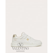 cheap fake valentino canada store One Stud Low-top Sneaker In Nappa Leather for Man in White/platinium