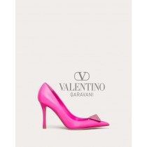 Cheap valentino canada stores One Stud Nappa Leather Pump With Crystals 100mm for Woman in Pink Pp
