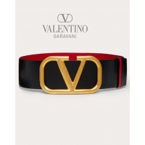 Knock off valentino canada store Reversible Vlogo Signature Belt In Glossy Calfskin 70 Mm for Woman in Black/pure Red