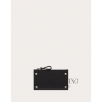 high quality fake valentino canada sale Rockstud Cardholder for Man in Black