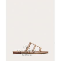 Top quality cheap valentino canada online Rockstud Flat Slide Sandal for Woman in Poudre