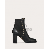 reps valentino canada locations Rockstud Grainy Calfskin Ankle Boot 80 Mm for Woman in Black