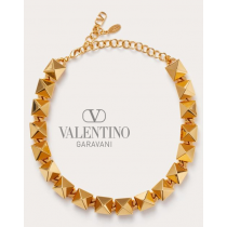 Fake Valentino toronto Rockstud Metal Choker for Woman in Gold