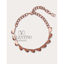 Real quality fake valentino canada Rockstud Metal Choker for Woman in Light Camel