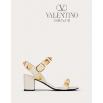 imitation valentino canada stores Roman Stud Calfskin Sandal 60 Mm for Woman in Light Ivory