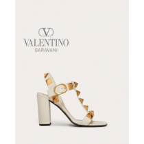 Cheap valentino canada stores Roman Stud Calfskin Sandal 90 Mm for Woman in Light Ivory