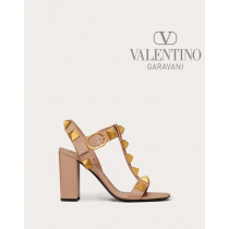cheap knokcoff valentino canada outlet Roman Stud Calfskin Sandal 90 Mm for Woman in Rose Cannelle
