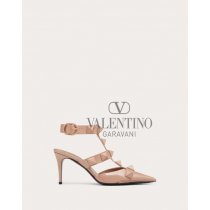 Top quality cheap valentino canada online Roman Stud Pump In Patent-leather And Tonal Studs 80mm for Woman in Rose Cannelle