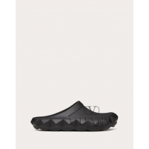 Real quality fake valentino canada Roman Stud Turtle Rubber Clog for Man in Black