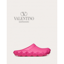 Discount valentino canada locations Roman Stud Turtle Rubber Clog for Man in Pink Pp