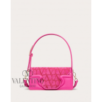 Cheap valentino canada stores Small La Petite Deuxieme Shoulder Bag In Toile Iconographe for Woman in Pink Pp