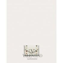 cheap knokcoff valentino canada outlet Small Rockstud Calfskin Wallet for Woman in Light Ivory