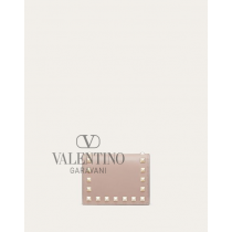 reps valentino canada locations Small Rockstud Calfskin Wallet for Woman in Poudre