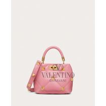 imitation valentino canada stores Small Roman Stud The Handle Bag In Nappa for Woman in Flamingo Pink