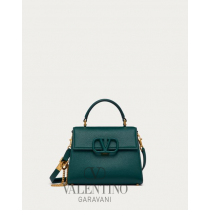 Shop replica valentino canada yorkdale Small Vsling Grainy Calfskin Handbag for Woman in Green
