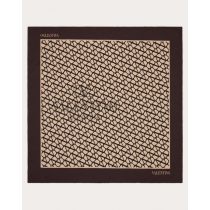 replicas valentino canada Toile Iconographe Silk Scarf 90x90 for Woman in Beige/black