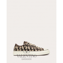 Discount valentino canada locations Toile Iconographe Totaloop Low-top Sneaker for Man in Beige/black