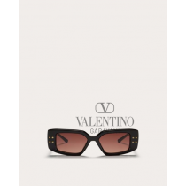Cheap valentino canada stores V - Rectangular Acetate Frame for Woman in Black/gradient Pink