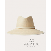 Replica valentino yorkdale toronto Garavani Vlogo Chain Hat for Woman in Natural/ivory