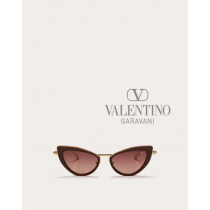 Buy knockoff valentino canada online Viii - Cat-eye Titanium And Polyamide Stud Frame for Woman in Burgundy/​gradient Pink