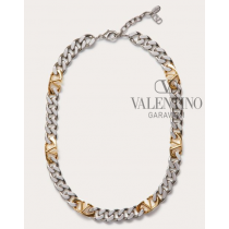Knockoff valentino Ottawa Vlogo Chain Metal Necklace for Man in Gold/palladium
