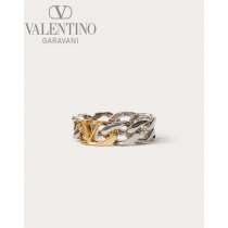 Real quality fake valentino canada Vlogo Chain Metal Ring for Man in Gold/palladium