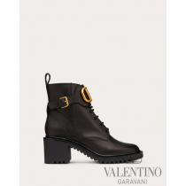 Buy replica Valentino toronto Vlogo Signature Calfskin Combat Boot 70 Mm for Woman in Black