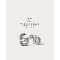 Discount valentino canada locations Vlogo Signature Earrings for Woman in Palladium/silver