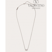 AAA quality fake valentino canada sale Vlogo Signature Metal Necklace for Man in Palladium