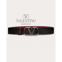 Buy fake valentino canada outlet Vlogo Signature Reversible Calfskin Belt 40 Mm for Man in Black/ruby