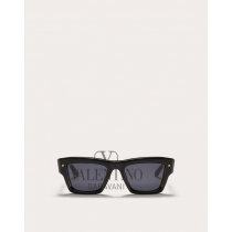 high quality fake valentino canada sale Xxii - Squared Acetate Stud Frame in Black/gray