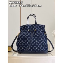 Louis Vuitton Monogram Denim Noeful MM Bucket Bag Blue