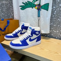 Air Jordan 1 High Unisex Crystal Covered White Blue