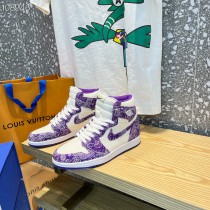 Air Jordan 1 High Unisex Crystal Covered White Purple