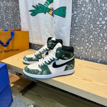 Air Jordan 1 High Unisex Crystal White Green
