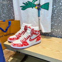 Air Jordan 1 High Unisex Crystal White Red