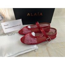 ALAÏA Ballet Flats In Fishnet Orange
