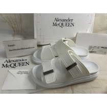 Alexander McQueen Hybrid Buckled Unisex Rubber Sandals White