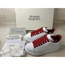 Alexander McQueen Oversized Sneaker Unisex Calfskin White Red